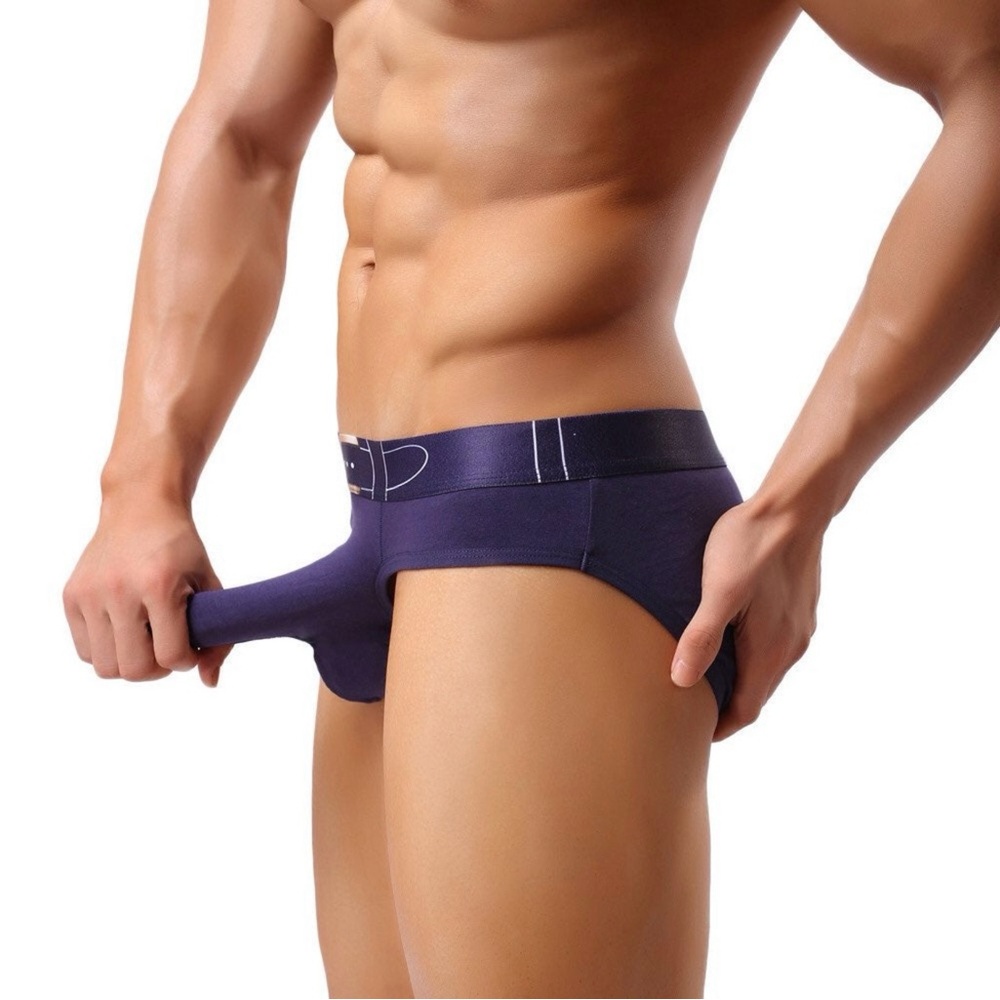 Men's Long Pouch Brief Underwear, Size: S